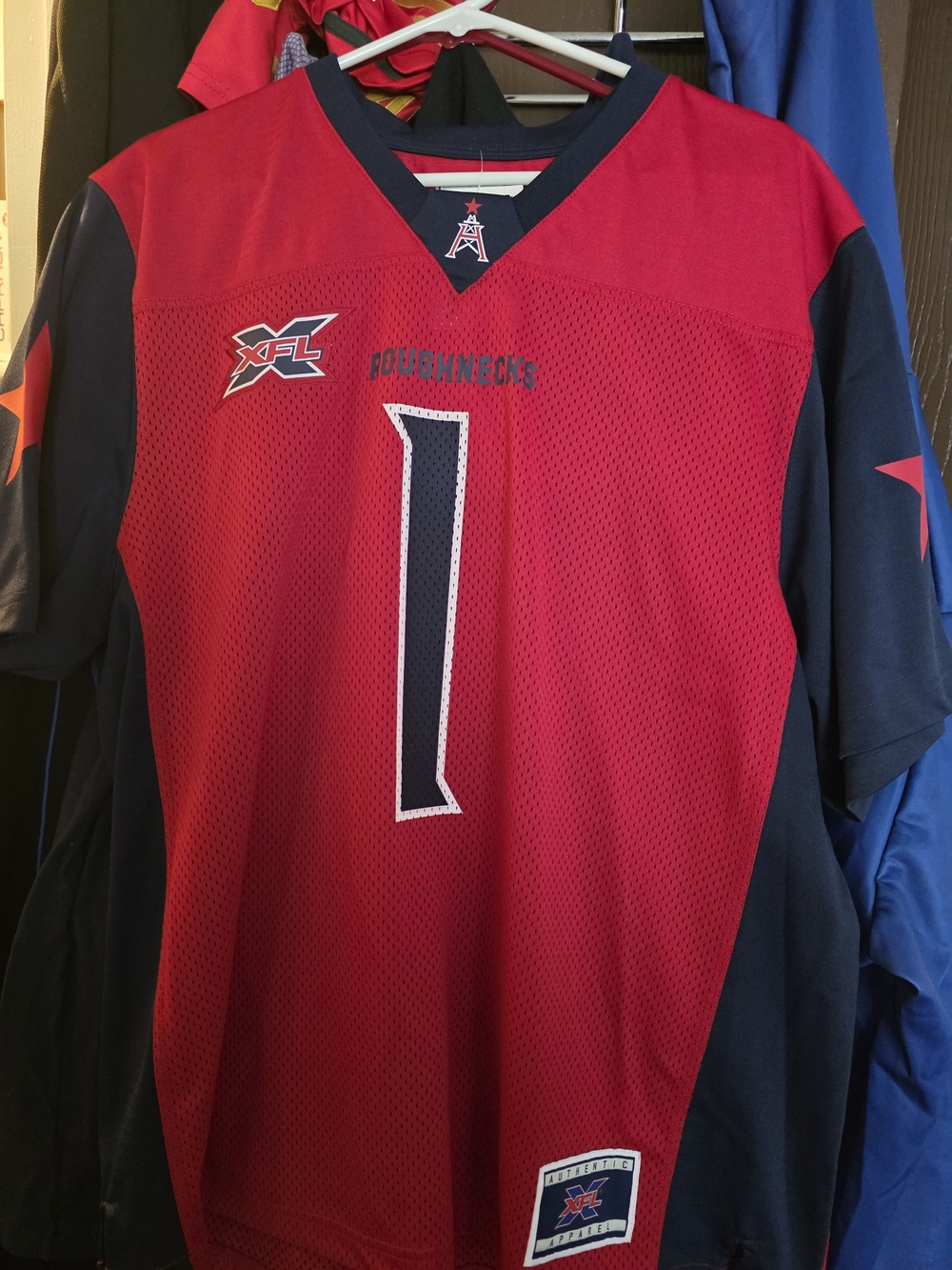 Red & Navy Football Jersey - #1